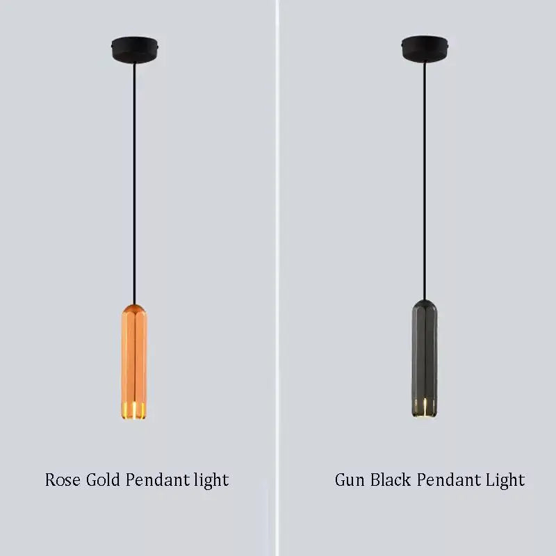 lampe suspendue or rose moderne facettes géométriques câble noir chambre salon