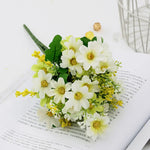 bouquet fleurs artificielles soie rose violet jaune blanc intérieur décoration maison fête mariage