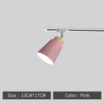 Spot lumineux conique moderne multi couleurs bleu gris jaune vert rose led éclairage rail