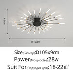 plafonnier moderne or noir lumineux acier alimentation électrique flux lumineux élevé chambre salon