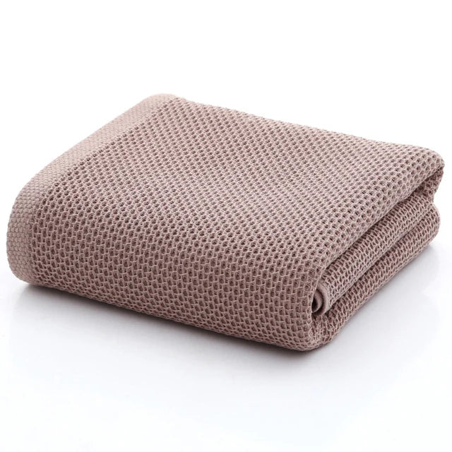 serviettes coton rapides séchage moderne beige rouge gris maille opaqueness