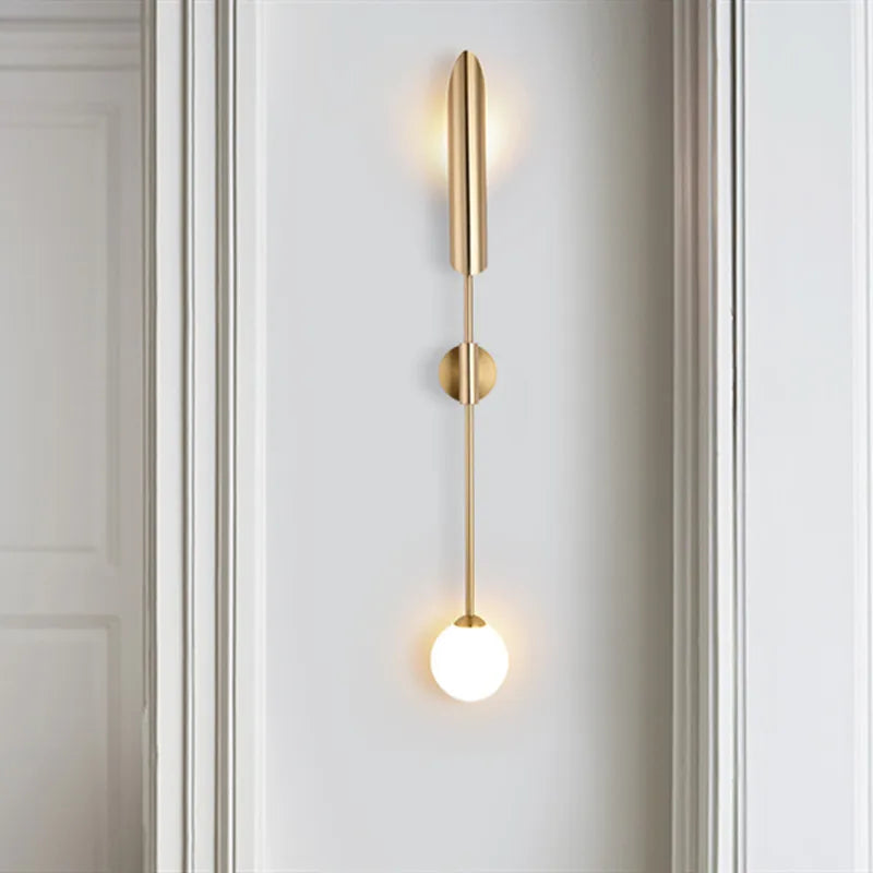 lampe murale moderne or sphère verre diffuseuse cuisine salle manger minimaliste led 220v 110v