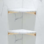 porte serviettes mural or marbre moderne double simple angle brosse wc