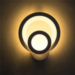 lampe murale moderne blanc circulaire minimaliste industrielle fixée mur LED
