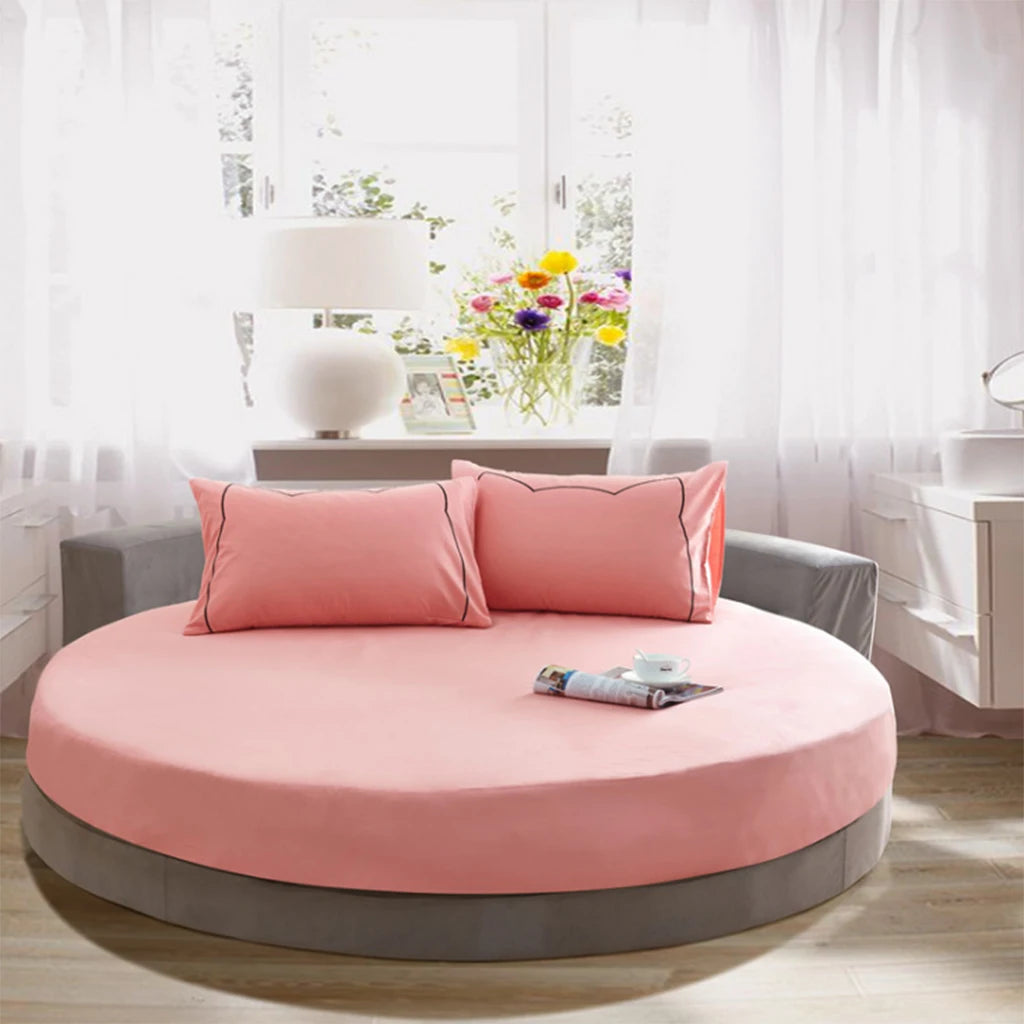 draps lit ronds coton extra doux couverture respirante diamètre large couleur