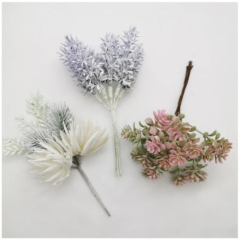 plante artificielle fleurs roses blanches vertes décor maison moderne minimaliste branche plastique