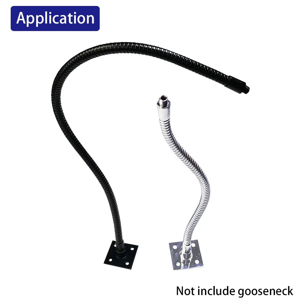 support lampe industrielle noir fixations plat lisse led adaptable table