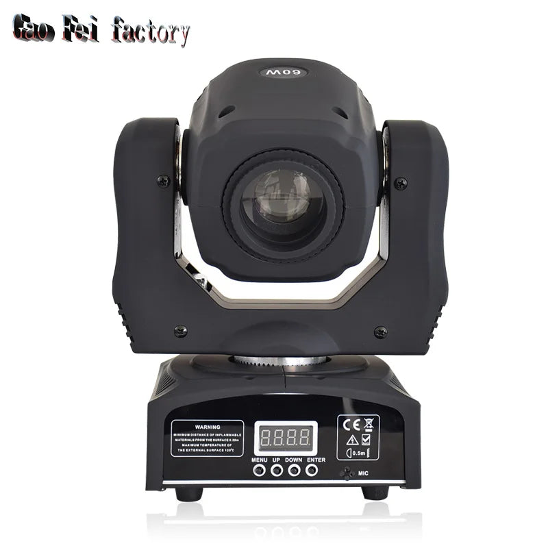 projecteur led 60w couleurs gobo effet arc ciel dmx moderne disco scène dj