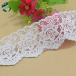 dentelle florale blanc brodée transparente 5cm largeur tissu decoratif tricotage accessoire couture