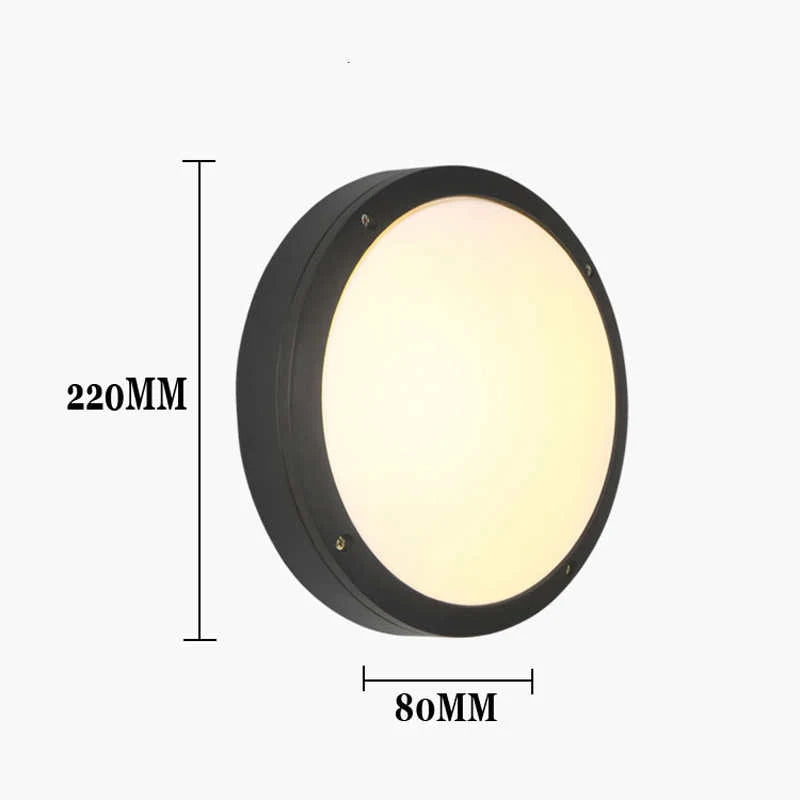 applique murale moderne aluminium noir entrée chambre coucher led étanche
