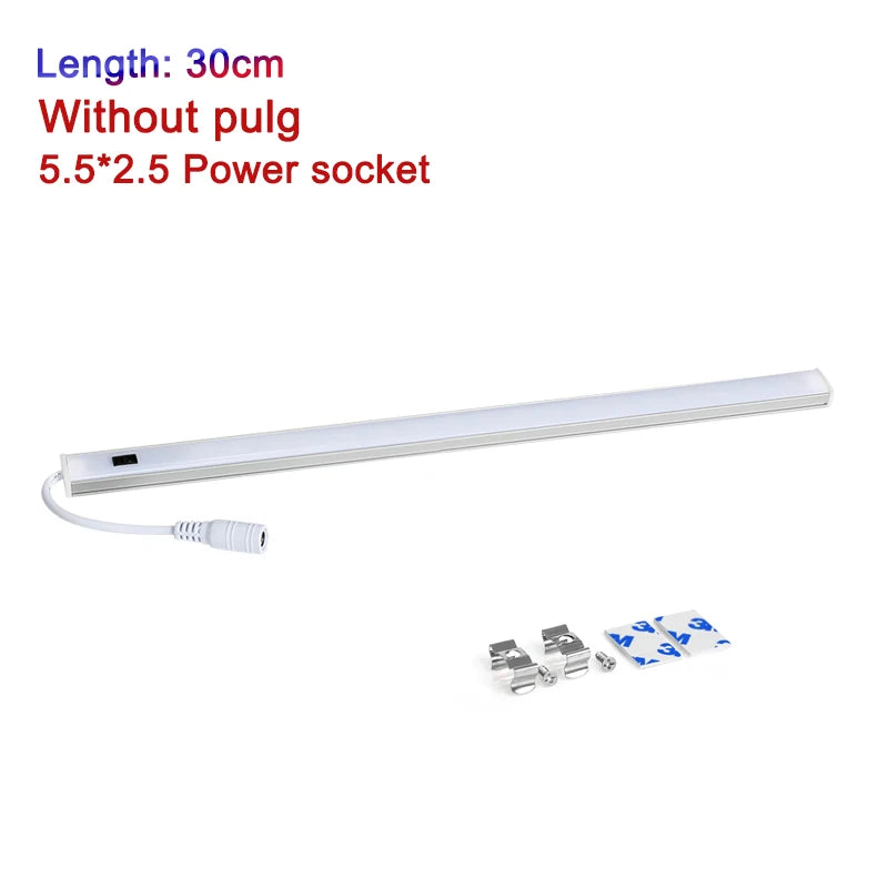 lampe led moderne 30cm 40cm 50cm blanc minimaliste adhésif clip adaptateur secteur
