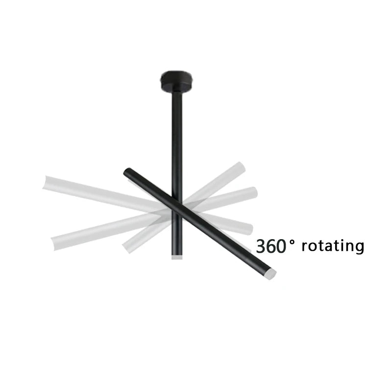Suspension lumineuse moderne 10W blanc noir 90 260V flux 249 2000 lisse