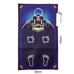 tapis interactif éducatif moderne enfants illustrations paysages symboles couleur rose bleu vert jaune