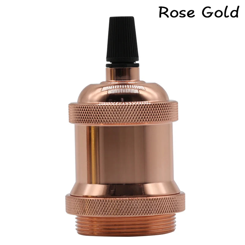 socle lampe industrielle filaire noir argent rose gold or bronze adaptable e27