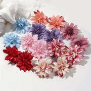 décoration fleurs artificielles dahlias couleurs variées texturées intérieur extérieur