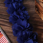 couronne fleurs artificielles motif floral rose clair noir blanc rouge violet mariage