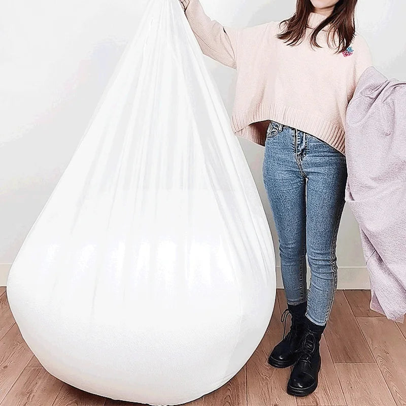 coussin goutte forme blanc uni moderne zipper housse imperméable extérieur 70cm 80cm 95cm 100cm