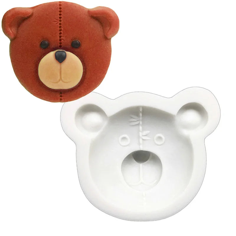 moule silicone ours coeurs décoration gâteau fondant sugarcraft résine cupcakes cartoonaire respectueux environnement