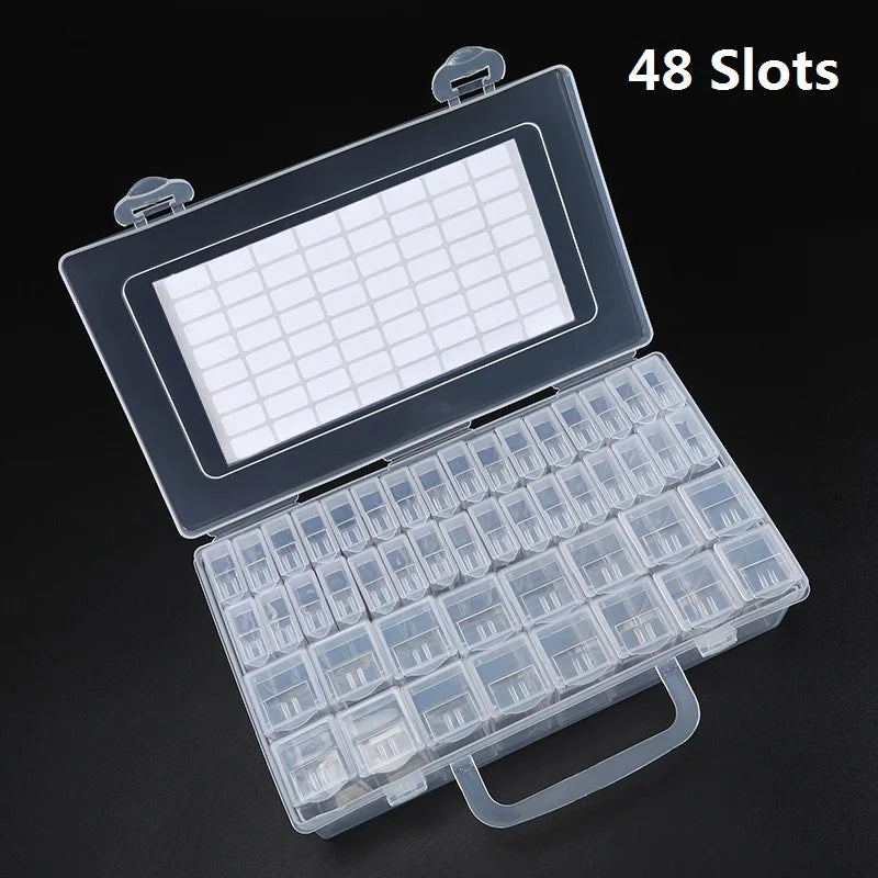 boîtes rangement transparentes compartiments modernes poignée pratique 32pcs 40pcs 48pcs 56pcs 64pcs