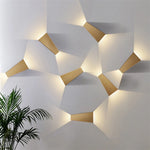 Applique murale LED moderne or blanc noir contemporaine fixée mur 610W