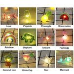 guirlande lumineuse flamingo licorne ananas pastèque étoile sirène multicolore noël festive