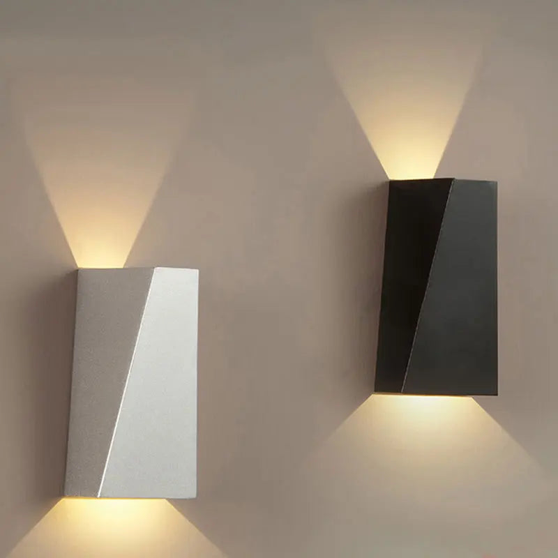 lampes murales led modernes 10w blanc noir forme géométrique surface mate minimaliste