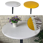 nappe table ronde moderne imperméable polyester couleur blanc jaune marron noir