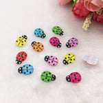 pierres colorées résine coccinelle dessin animé jaune bleu vert rouge points noirs bijoux scrapbooking