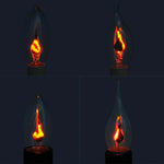 lampe led flamme noire transparente moderne e27 e14 3w 250 lumens 30000h