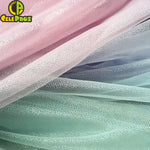 tissu polyester tulle pailleté rose clair blanc gris vert moderne décoration bricolage accessoire couture