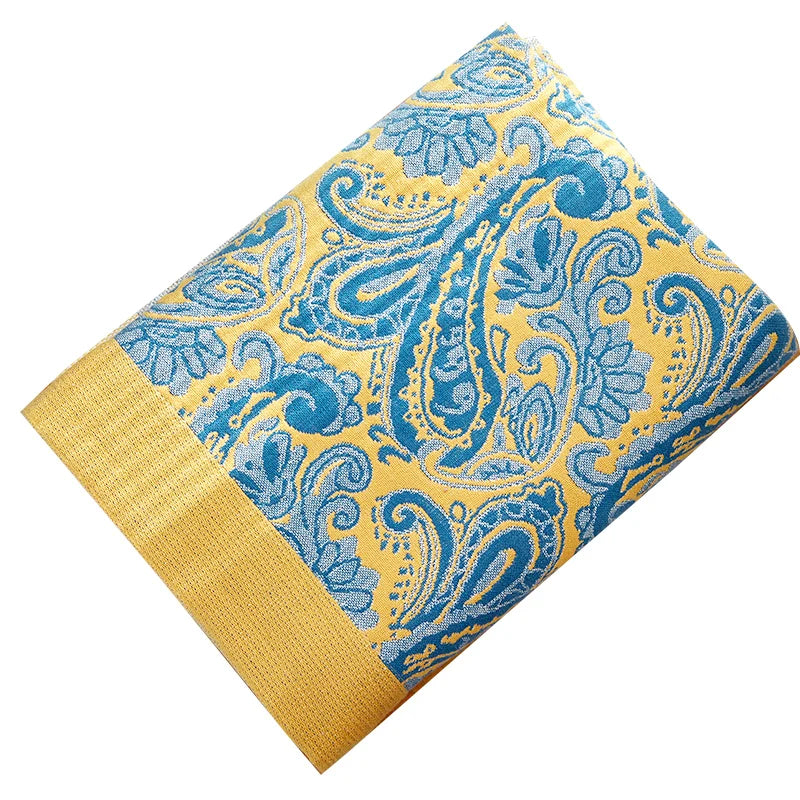 serviette bain coton absorbante rapide douce fleur bleu moderne grande enveloppante maison