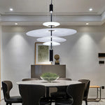 suspension lumineuse moderne blanc fer chromé led salon chambre coucher