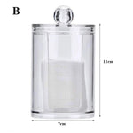 boîtes rangement coton tige disques coton transparentes modernes pliables rechargeables