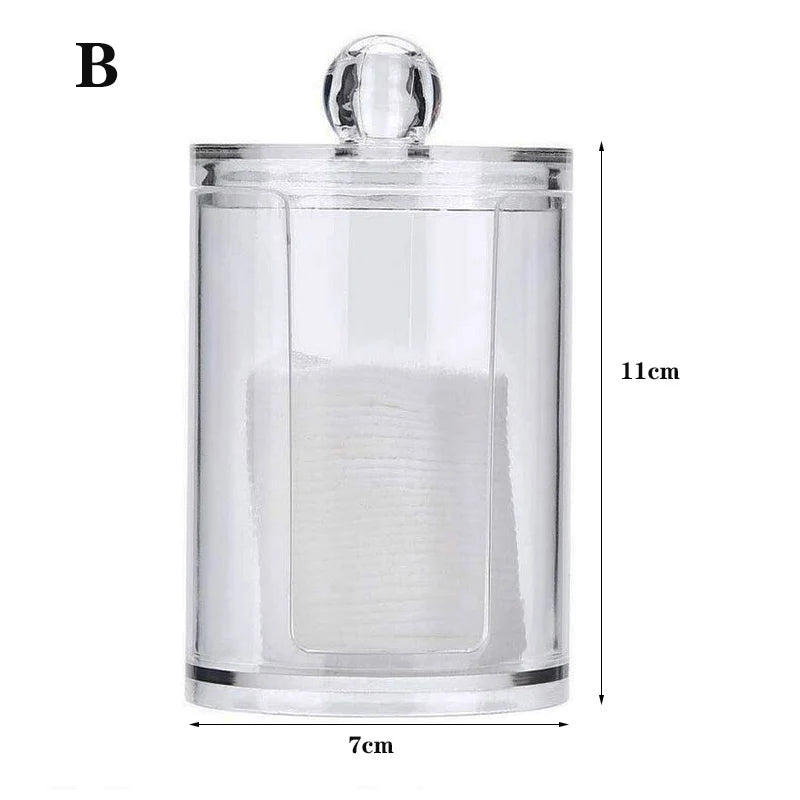 boîtes rangement coton tige disques coton transparentes modernes pliables rechargeables