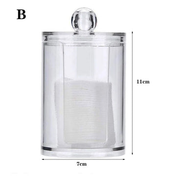 boîtes rangement coton tige disques coton transparentes modernes pliables rechargeables
