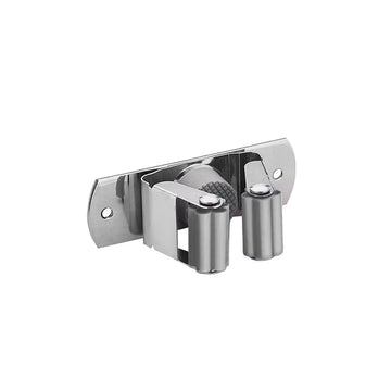 porte balais argenté vert clair adhésif mur moderne hooks rangement outils nettoyage