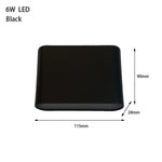 applique murale led moderne extérieure aluminium blanc noir gris étanche 24w 12w 6w