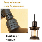 lampe suspendue industrielle vintage bronze verre translucent salle manger salon chambre
