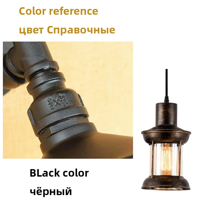 lampe suspendue industrielle vintage bronze verre translucent salle manger salon chambre