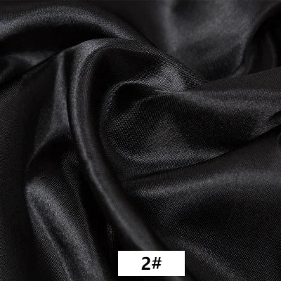 tissu satiné polyester blanc noir vert bleu moderne décoration couture rideaux robes