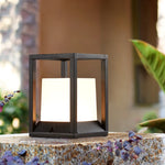 lampe sol contemporaine waterproof led noir blanche ip65 mat aluminium