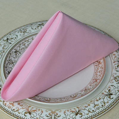 serviettes coton polyester 46x46cm classiques unies orange gris rose blanc marron rouge