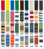 bannière d'étendage rayée moderne imperméable protection balcon jardin bleu marine rouge vert