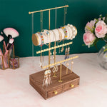 Organisateur de bijoux avec boîte de rangement intégrée