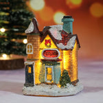 décorations noël miniatures maison guirlandes lumineuses bric rouge noir blanc vert