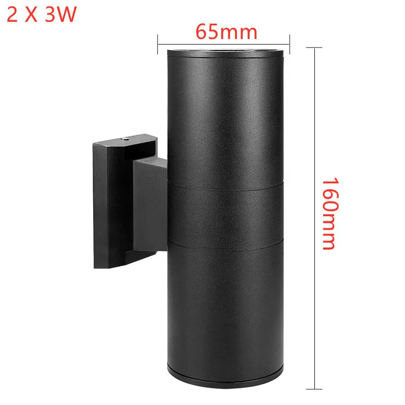 lampes murales extérieures led 6w 9w 18w noir gris contemporain minimalisteextérieur chemin porche