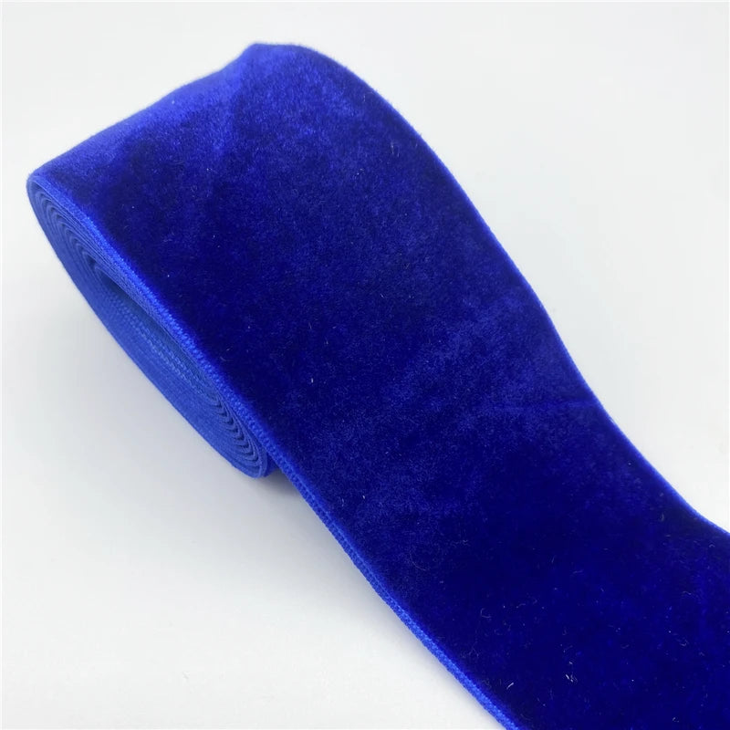 ruban velours polyester classique bleu jaune rose vert rouge noir blanc decoration mariage emballage