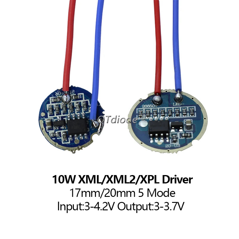 circuit intégré led 3w 5w 10w vert bleu noir 17mm 20mm 22mm 1mode 5modes