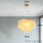 Suspension lumineuse moderne élégante blanc doré translucide clips câbles pendentif chambre
