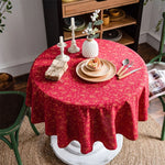 nappe ronde fleuriale tissage pompons table dextérieur mariage rustic champêtre